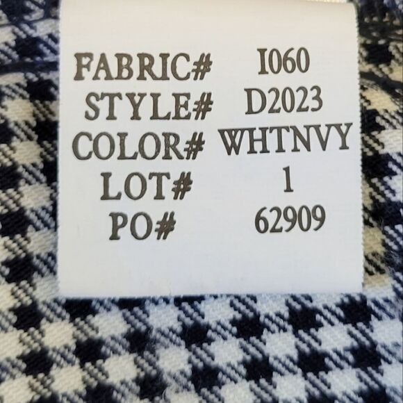 Adrienne Vittadini Black & White Plaid Slim Fit Stretch Cropped Pants Size 10 - Picture 8 of 8